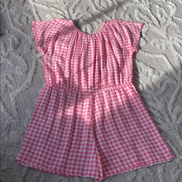 Harper Canyon Pink Plaid Romper Sz 7 - Picture 3 of 4
